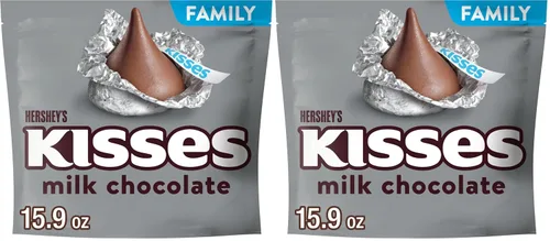 Vista 13 de HERSHEY'S KISSES - Paquete familiar de dulces de chocolate con leche, 15.9 onzas