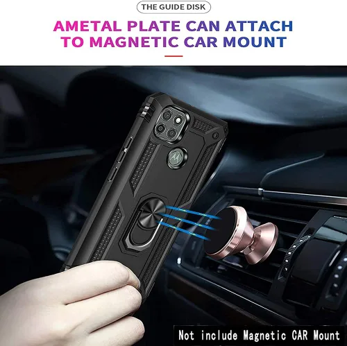 Vista 5 de Funda para Xiaomi Redmi Note 9 con protector de pantalla de cristal, híbrida resistente a los arañazos de doble capa, antiarañazos, a prueba