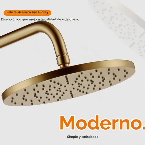 Vista 3 de Rainhead SH001CPG-D10 - Cabezal de ducha fijo de 10 pulgadas para baño, alta presión, 2.5 GPM, con ángulo ajustable, bronce champán