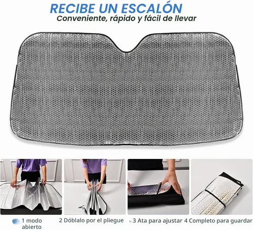 Vista 5 de Parasol para parabrisas de automóvil de tiburón para ventana delantera, accesorios interiores para automóvil SUV
