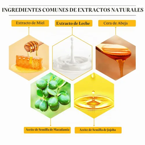 Vista 5 de Kit de cuidado de labios de 4 piezas con leche de miel, bálsamo