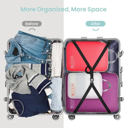 Vista 7 de Cambond Compression Packing Cubes for Travel - Expandable Mesh Luggage Organizers Compression Packing Cubes for Carry on Suitcases Travel Essentials