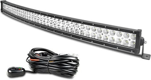 Vista 10 de Willpower Barras de luz LED curvadas de 22 pulgadas, 120 W, combo de inundación puntal, barra LED delgada con arnés de cableado, luces LED