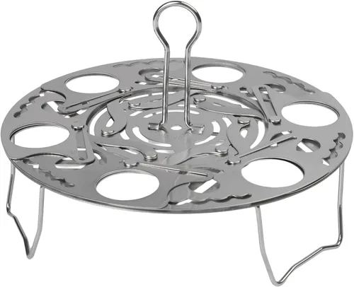 Vista 5 de Adjustable Stainless Steel Steamer Basket, Expandable Vegetable Steaming Rack with Folding Feet for Pressure Cooker and Pot, 304
