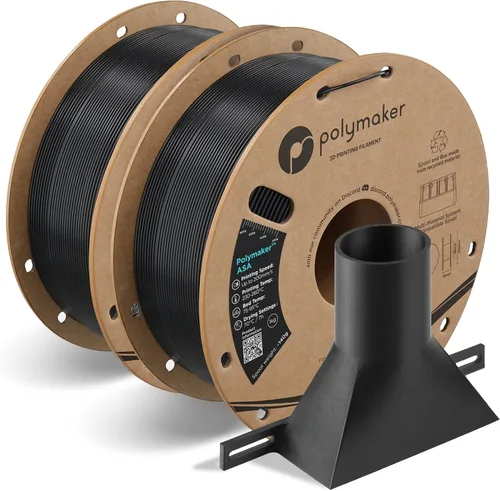 Vista 9 de Polymaker Paquete de filamentos ASA de 8.8 lbs, negro, resistente a los 4 negros.