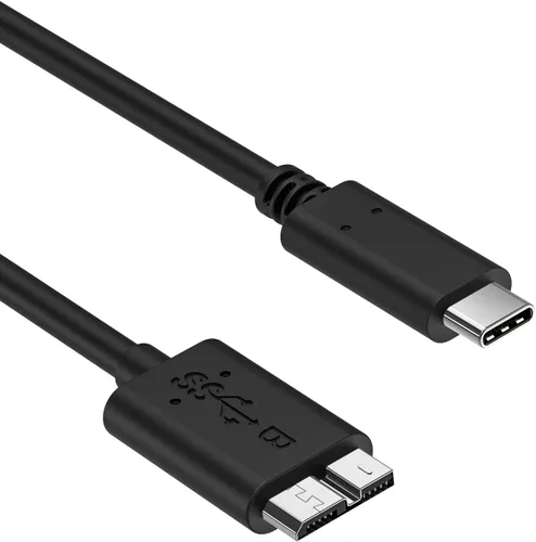 Vista 4 de Cable USB-C a USB 3.0 Micro-B de 3 pies, cable de disco duro portátil externo compatible con WD Elements, My Passport, My Book, Seagate Maxtor