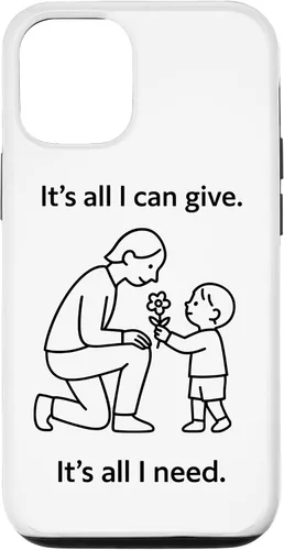 Vista 28 de Child Giving Flower to Parent Minimal Symbolic Love Design Case for iPhone 16