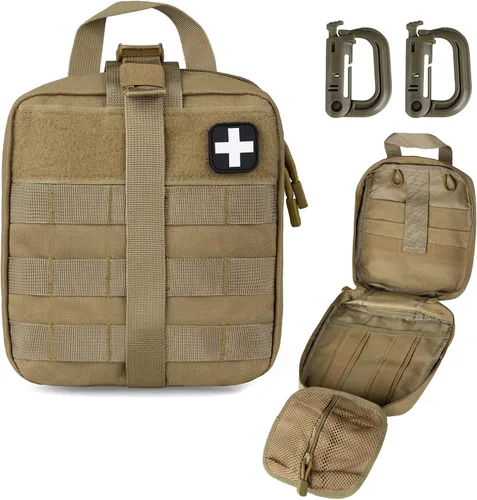 Vista 14 de LIVANS Bolsa de primeros auxilios vacía médica Ifak bolsa Molle EMT bolsas Rip-Away táctico militar trauma emergencia médica bolsa