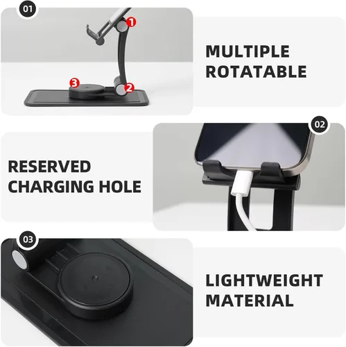 Vista 6 de Funny Monkeys Phone Stand for Desk Adjustable Phone Holer Office Travel Accessories for Mobile Phone/Ipad/Tablet Cell Phone Stand