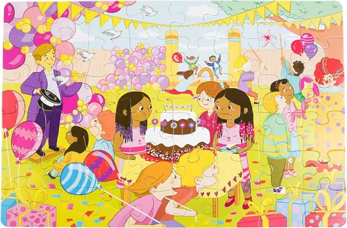 Vista 12 de Upbounders - Fun Outside - Rompecabezas de piso de 48 piezas, rompecabezas multicultural para principiantes con niños afroamericanos, niños y niñas