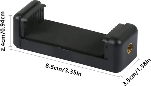 Vista 5 de PRAQECZ Adaptador universal de montaje en trípode para teléfono celular, cabezal de conector de clip para teléfono utilizado para monopod selfie
