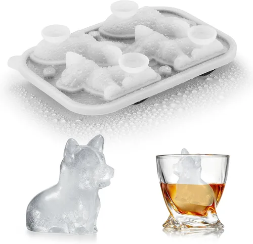 Vista 7 de ACOOKEE Bandeja para cubitos de hielo de Capybara con formas divertidas, lindos regalos de capibara originales, 5.6 cm de gran molde de hielo