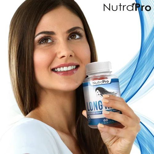 Vista 6 de NutraPro Gomitas de cabello largo – Suplemento anti-pérdida de cabello para un crecimiento más rápido del cabello débil y adelgazante – Crece