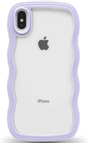 Vista 97 de Anuck Funda para iPhone 13 Pro con borde ondulado, diseño trasero transparente, agarre antideslizante, forma de marco rizado ondulado, a prueba