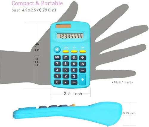 Vista 4 de Calculadora Básica de Doble Alimentación de 8 Dígitos para Escritorio (B, Juego de 30)