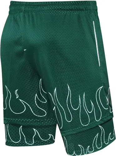 Vista 4 de BOOMLEMON Pantalones cortos de baloncesto para hombre, para gimnasio, entrenamiento, atletismo, correr, con estampado gráfico, pantalones cortos
