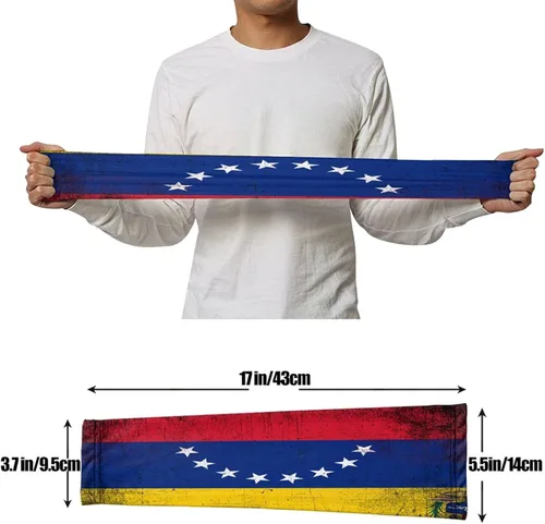 Vista 5 de HSELOGI Fundas de brazo refrescantes, antideslizantes, protección solar UV para correr, golf, ciclismo, 1 par
