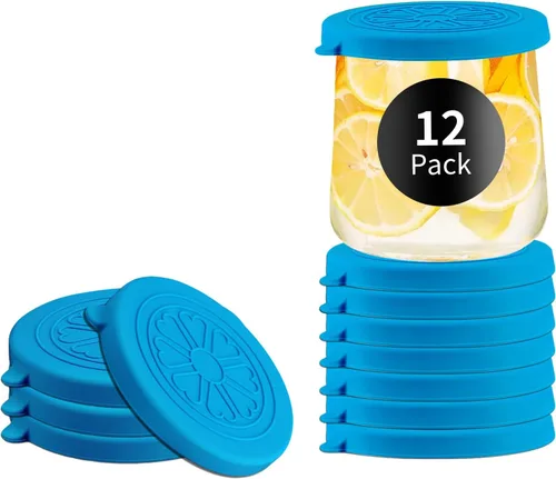 Vista 10 de Oui - Tapas de silicona para tarros de yogurt, cubiertas para tarros de vidrio de yogur Oui de 5 onzas, perfectas para botellas de yogur Oui