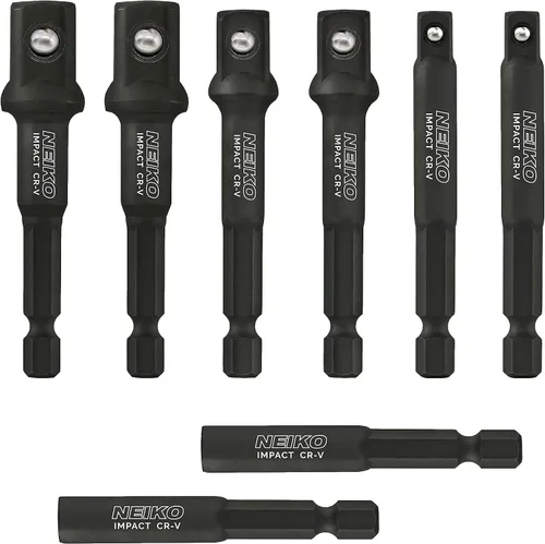 Vista 11 de Neiko 30275A Adaptador de llave de impacto para destornilladores de llave de trinquete, convertidor hembra de 1/2 pulgada a hexagonal de 1/4