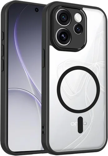 Vista 93 de Funda magnética transparente compatible con Xiaomi 17T, color negro 2 en 1 PC + TPU cubierta de teléfono a prueba de golpes, carcasa protectora