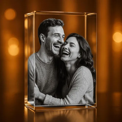 Vista 14 de Corazón de Cristal 3D Personalizado con Foto – Imagen Personalizada Grabada con Láser en Vidrio – Regalo Conmemorativo, de Boda, Aniversario