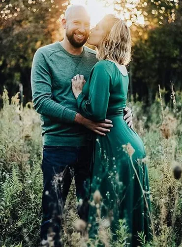 Vista 3 de OUGES Vestidos de maternidad para mujer, para sesión de fotos, baby shower, vestido de embarazo