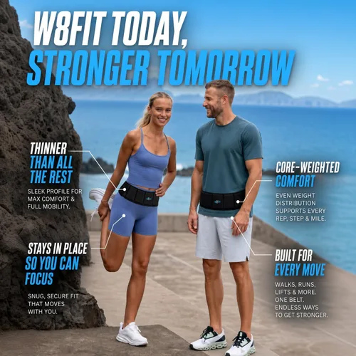 Vista 4 de W8FIT Cinturón Ajustable con Peso para Caminar y Hacer Ejercicio