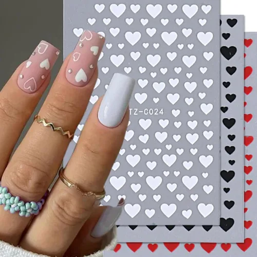 Vista 11 de Calcomanías de uñas de gato, 8 hojas de calcomanías autoadhesivas 3D con diseño de gato dorado, plateado, negro, blanco, para niños, niñas, mujeres