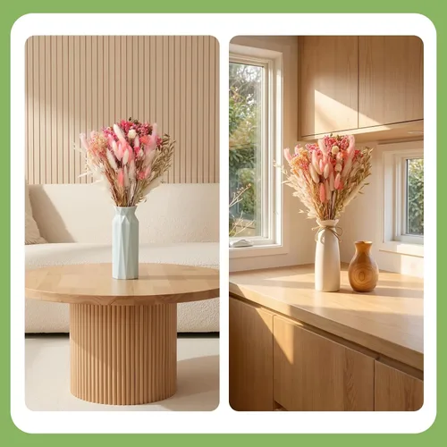 Vista 7 de DIY - Juego de flores secas naturales a granel, color rosa