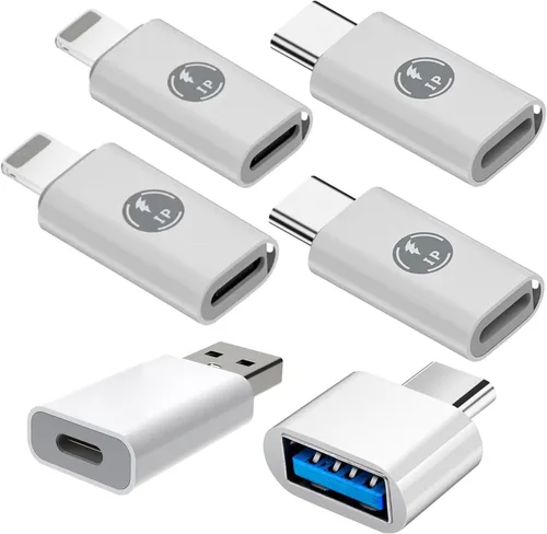 Vista 7 de AWINLI - Adaptador USB C hembra a USB, tipo C a Android macho, adecuado para iPhone hembra a tipo C macho, adecuado para iPhone 14, 13, 15 ProMax