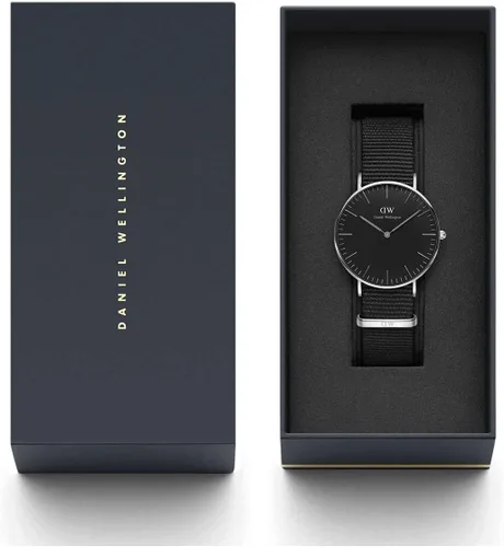Vista 7 de Daniel Wellington Reloj Clásico Tela Oro Rosa (Poliéster)