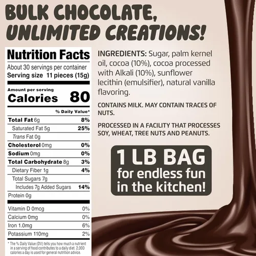 Vista 2 de Chocolate Works Chocolate para Derretir Parent (1.0 lb (Paquete de 5), Chocolate Oscuro)