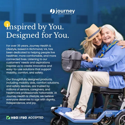 Vista 5 de Journey UPWalker Grande – El Andador Vertical Original – Andador Vertical Ajustable Premium, Ligero con Asiento para Adultos, Personas Mayores