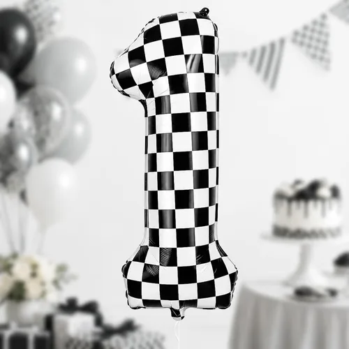 Vista 875 de KatchOn Globo negro del número 1 de 40 pulgadas, globo de feliz cumpleaños Large Mylar Number One Balloon for 1st Birthday Decorations, Foil
