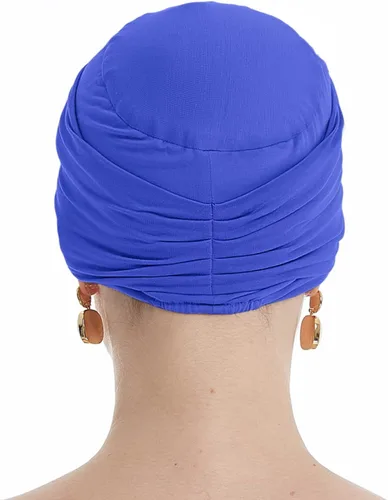 Vista 5 de Gorro suave de quimioterapia para mujer, para pérdida de cabello, sombreros para cáncer hechos a mano