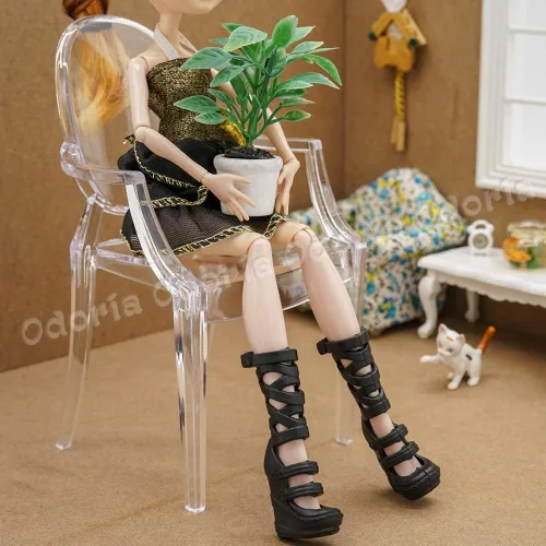 Vista 7 de Odoria Silla fantasma miniatura 1/6 accesorios para muebles de casa de muñecas