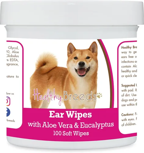 Vista 75 de Healthy Breeds Affenpinscher Toallitas de limpieza de oídos con aloe y eucalipto para perros, 100