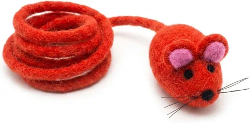 Vista 13 de Glaciart One Mini juguete de fieltro para gatos, tamaño de gatito y gato pequeño, juguete de lana natural, juguete interactivo suave y mullido