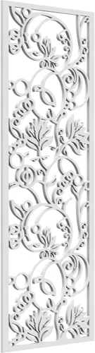Vista 101 de Caspian Paneles de pared de madera con calado decorativo perforado, 9 3/8 pulgadas de ancho x 24 3/8 pulgadas de alto x 1/4 de alto, cereza
