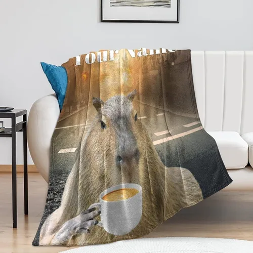 Vista 5 de Mantas para niños personalizadas con nombre, mantas pequeñas de 50 x 40 pulgadas para niños, niños y niñas, forro polar de franela suave y mullida