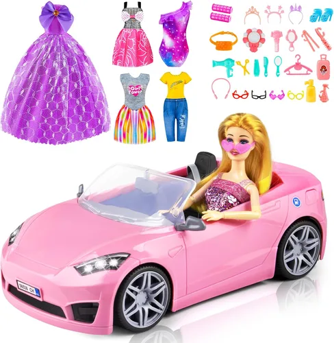 Vista 14 de 60 piezas de caballo de muñeca con muñeca, ropa y accesorios para regalos