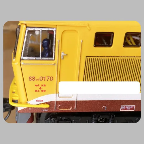 Vista 9 de SS7C - Juego de tren de Navidad, locomotora de vapor eléctrica de aleación, ferrocarril ferroviario con carros de mercancía/pista larga, adorno