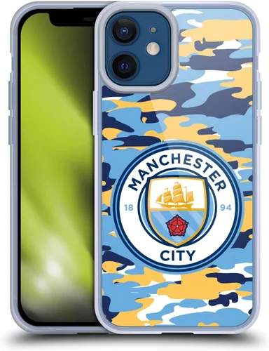 Vista 249 de Head Case Designs Funda de gel con licencia oficial del Manchester City Man City FC Blue Moon Badge Camou [protección de grado militar] compatible