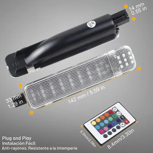Vista 6 de NDRUSH Panel de puerta interior LED RGB con luz de cortesía, compatible con Silverado/Sierra C/K 1500 2500 3500 Pickup Suburban Tahoe Avalanche