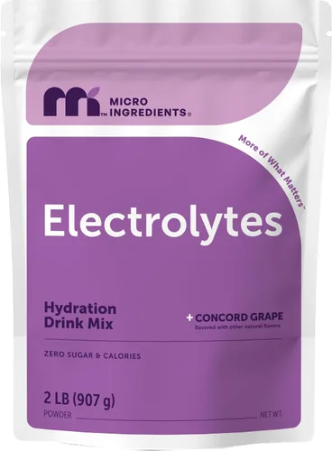 Vista 12 de Micro Ingredients Electrolitos en polvo, 1 libra (69 porciones) Sin azúcar Sabor a uva Sweet Concord Mezcla de bebida de hidratación de 1,000