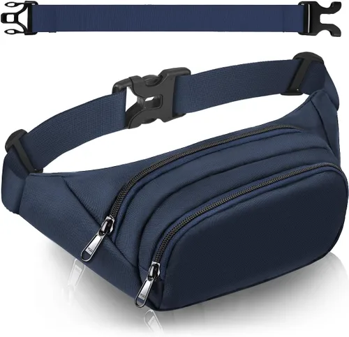 Vista 21 de Riñonera grande para mujeres y hombres – Riñonera Syican con 3 bolsillos con cremallera, regalos para disfrutar de deportes, viajes, entrenamiento