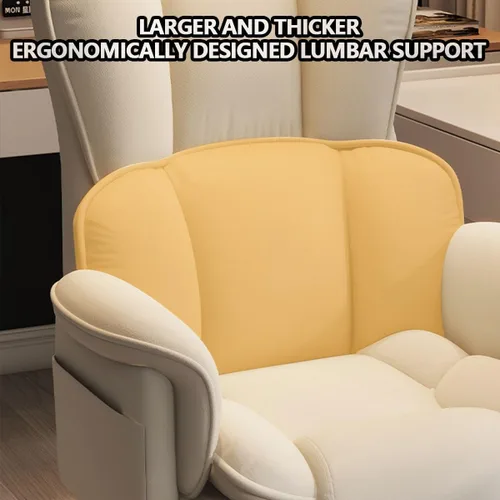 Vista 8 de Big and Tall Office Chair with Armrests Executive Chair with Footrest and Spring Lumbar Support High Back Leather Ergonomic Chairs Adjustable Height