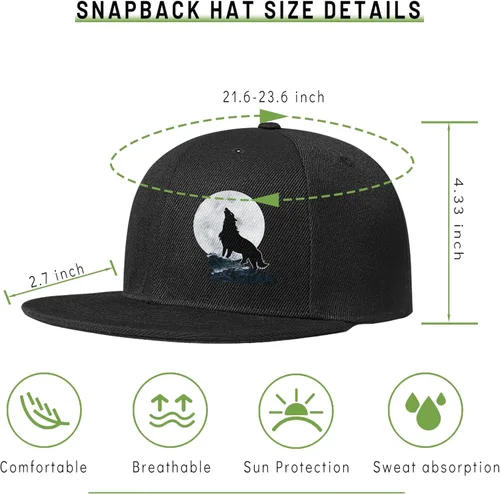 Vista 2 de Tijeyi Flat Bill Sombreros para hombres Snapback Skull Sombreros Negro Sombrero para Adolescentes Niños Gorras de Skateboard Sombreros Gorra