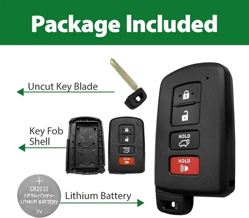 Vista 7 de Repuesto para Toyota RAV4 GNE 281451-0020 2016 2017 2018 Smart Proximity Toyota RAV4 GNE 281451-0020 Llavero HYQ14FBA 314.3MHz 4 botones