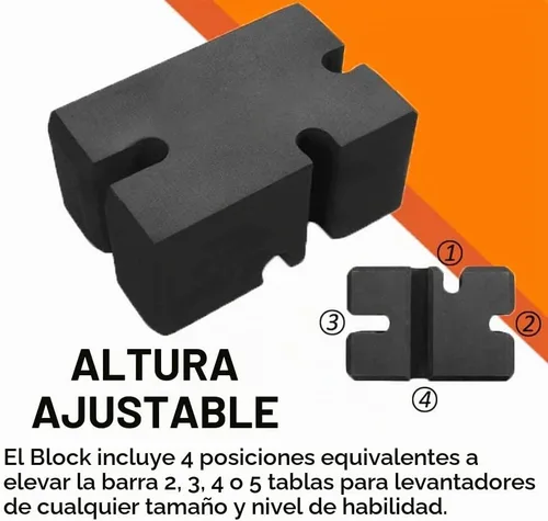 Vista 4 de Tableros de bloques de prensa de banca, tabla de banco ajustable de 2 a 5, accesorios de entrenamiento de gimnasio en casa para aumentar tu prensa